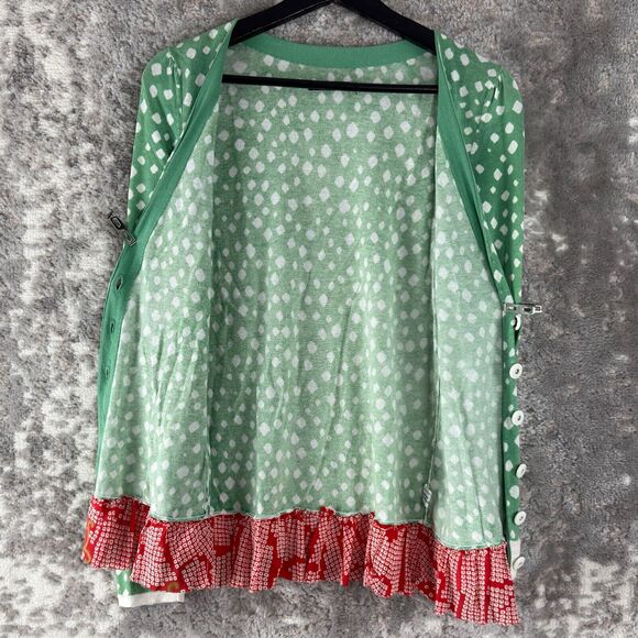 Leifsdottir Anthropologie Sz S Multi Pattern Cardigan Sweater Artsy Maximalist - Picture 4 of 10